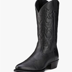 Ariat Men's Black Leather Western Boots Sz 9.5 Wide Excellent condition Cowboy